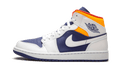 Air Jordan 1 Mid White Laser Orange Deep Royal Blue - Exclufy