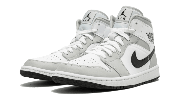 Air Jordan 1 Mid White Light Smoke Grey - Exclufy