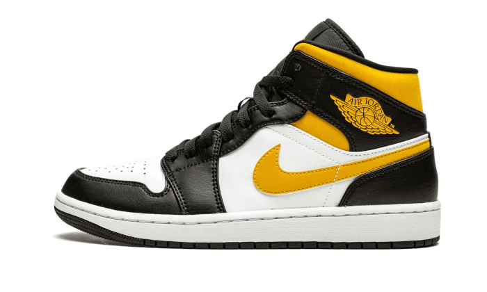 Air Jordan 1 Mid White Pollen Black - Exclufy