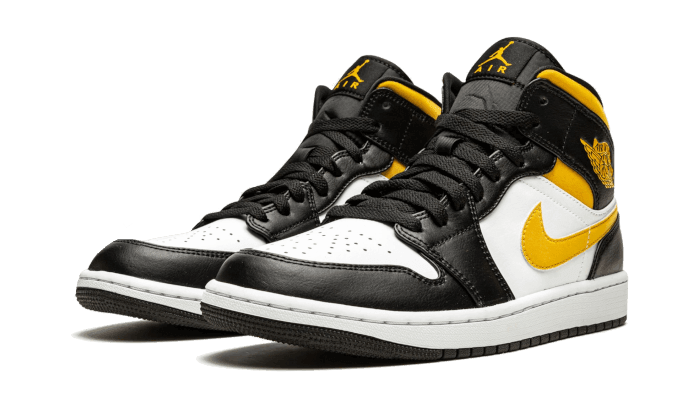 Air Jordan 1 Mid White Pollen Black - Exclufy