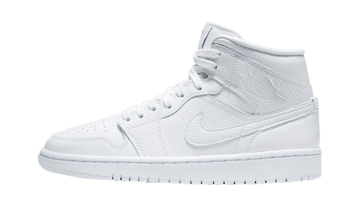 Air Jordan 1 Mid White Snakeskin - Exclufy