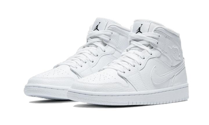 Air Jordan 1 Mid White Snakeskin - Exclufy