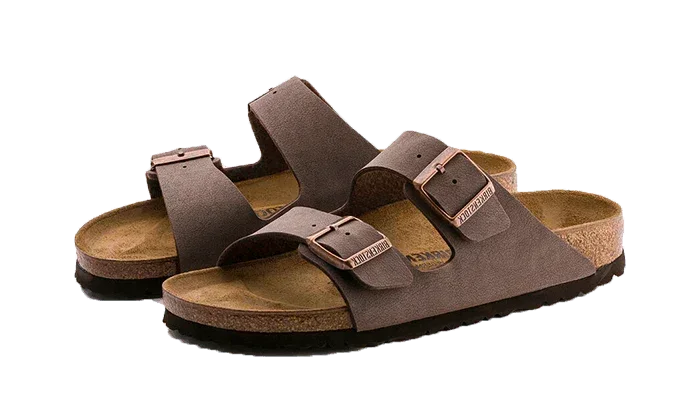 Birkenstock Arizona Birko-Flor Nubuck Mocha - Exclufy