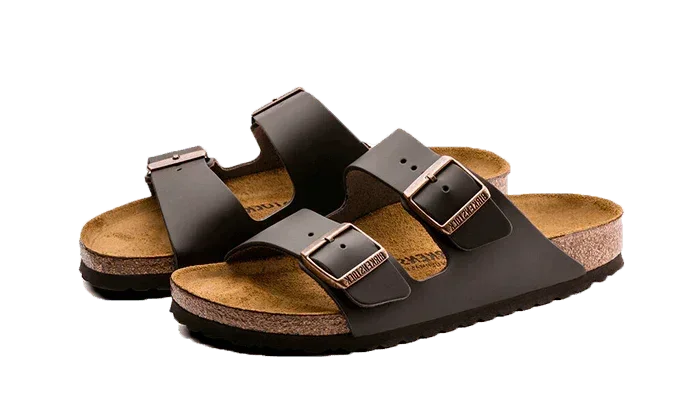 Birkenstock Arizona Natural Leather Dark Brown - Exclufy