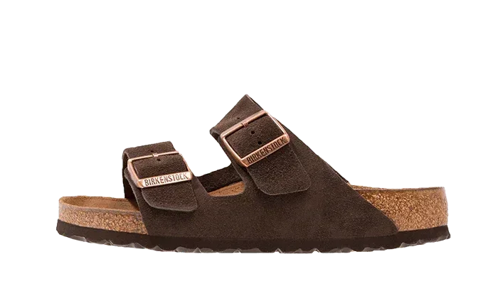 Birkenstock Arizona Suede Leather Soft Footbed Mocha - Exclufy