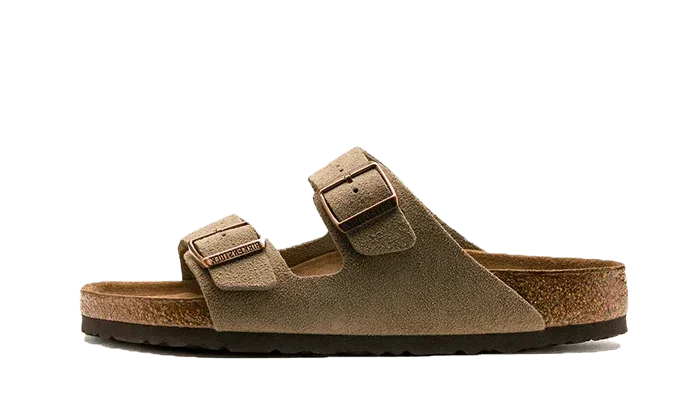Birkenstock Arizona Suede Leather Soft Footbed Taupe - Exclufy