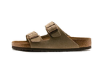 Birkenstock Arizona Suede Leather Soft Footbed Taupe - Exclufy
