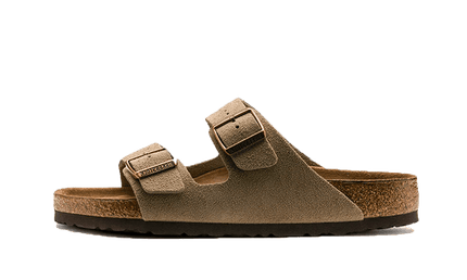 Birkenstock Arizona Suede Leather Soft Footbed Taupe - Exclufy