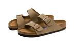Birkenstock Arizona Suede Leather Soft Footbed Taupe - Exclufy