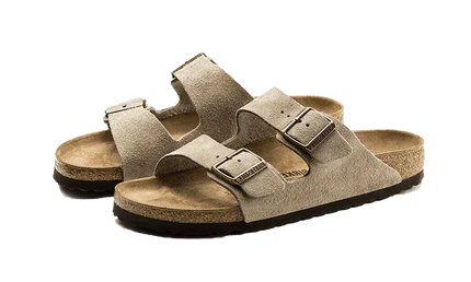 Birkenstock Arizona Suede Leather Taupe - Exclufy