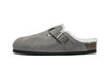 Birkenstock Boston Shearling Suede Stone Coin - Exclufy