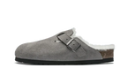 Birkenstock Boston Shearling Suede Stone Coin - Exclufy