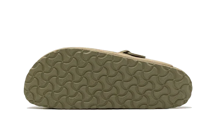 Birkenstock Boston Suede Leather Faded Khaki - Exclufy