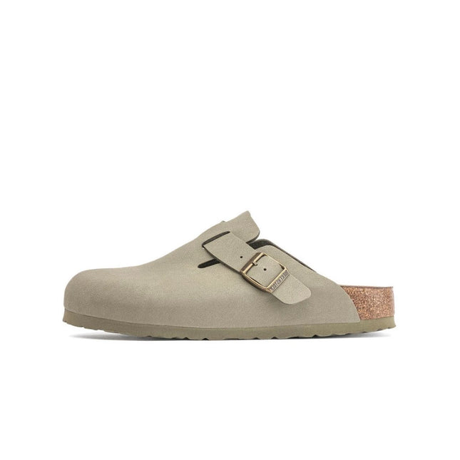 Birkenstock Boston Vegan Birkibuc Khaki - Exclufy