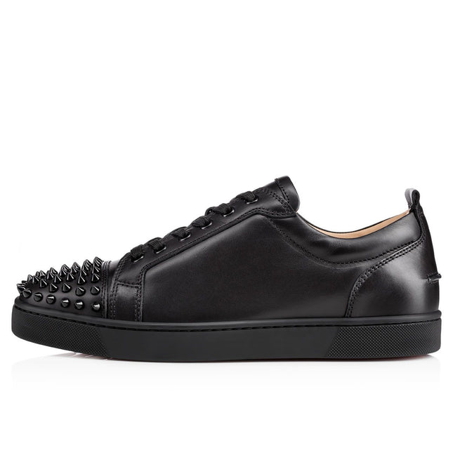 Christian Louboutin Low Top Louis Junior Spikes Black - THE LIMITED CLUB