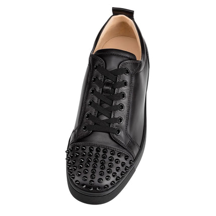 Christian Louboutin Low Top Louis Junior Spikes Black - THE LIMITED CLUB