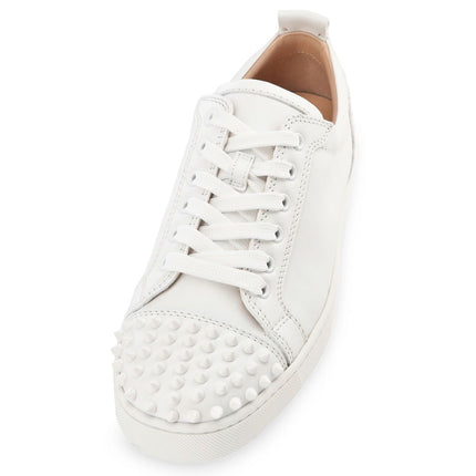 Christian Louboutin Low Top Louis Junior Spikes White - THE LIMITED CLUB