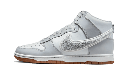 Nike Dunk High Retro Chenille Swoosh White Grey - Exclufy