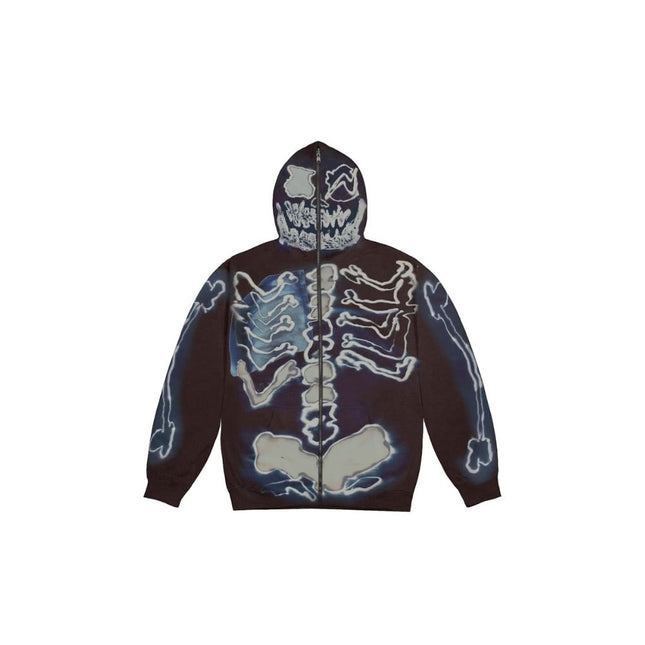 Full Zip Hoodie Travis Scott Cactus Jack For Fragment Skeleton Graffiti - Exclufy