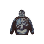 Full Zip Hoodie Travis Scott Cactus Jack For Fragment Skeleton Graffiti - Exclufy