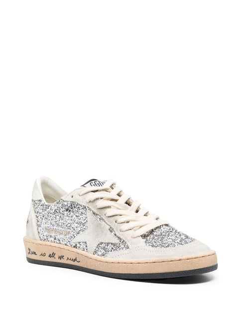 Golden Goose Ball-Star glitter low-top sneakers - THELIMITEDCLUB