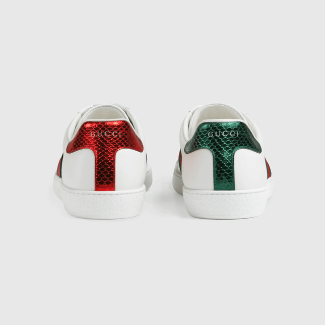 Gucci Ace White Leather Bee - THE LIMITED CLUB