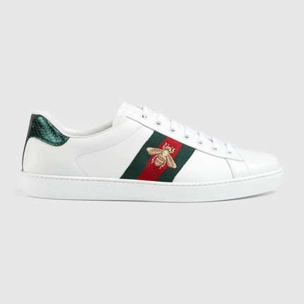 Gucci Ace White Leather Bee - THE LIMITED CLUB