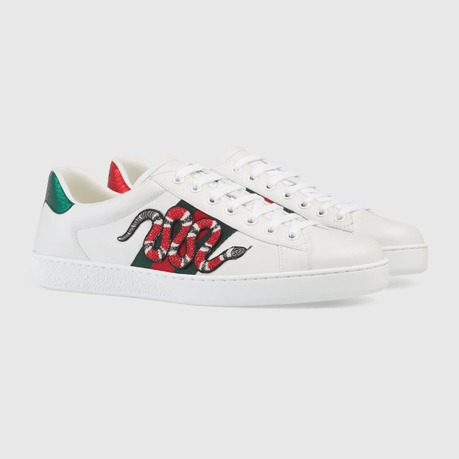 Gucci Ace White Leather Kingsnake - THE LIMITED CLUB