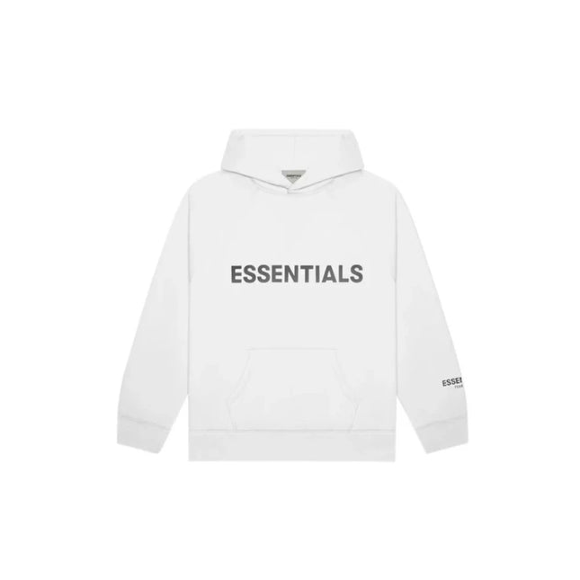 Hoodie Fear of God Essentials 3D Silicon Applique White - Exclufy