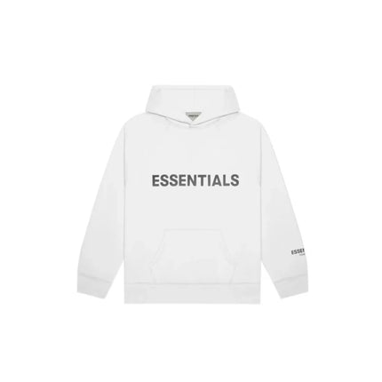 Hoodie Fear of God Essentials 3D Silicon Applique White - Exclufy
