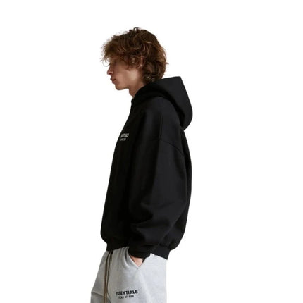 Hoodie Fear of God Essentials Fleece Black FW24 - Exclufy