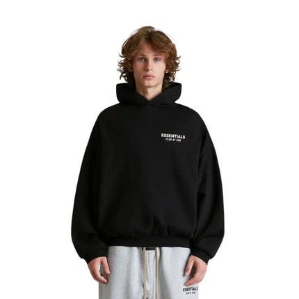 Hoodie Fear of God Essentials Fleece Black FW24 - Exclufy