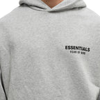 Hoodie Fear of God Essentials Fleece Light Heather Gray - Exclufy