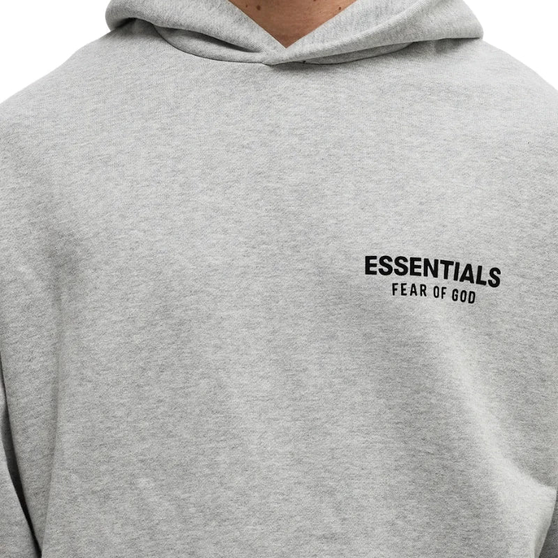 Hoodie Fear of God Essentials Fleece Light Heather Gray - Exclufy
