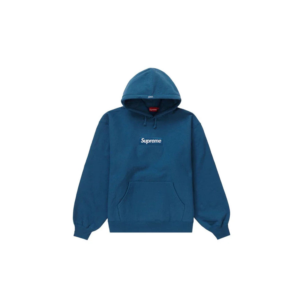 Hoodie Supreme Box Logo FW23 Blue - Exclufy