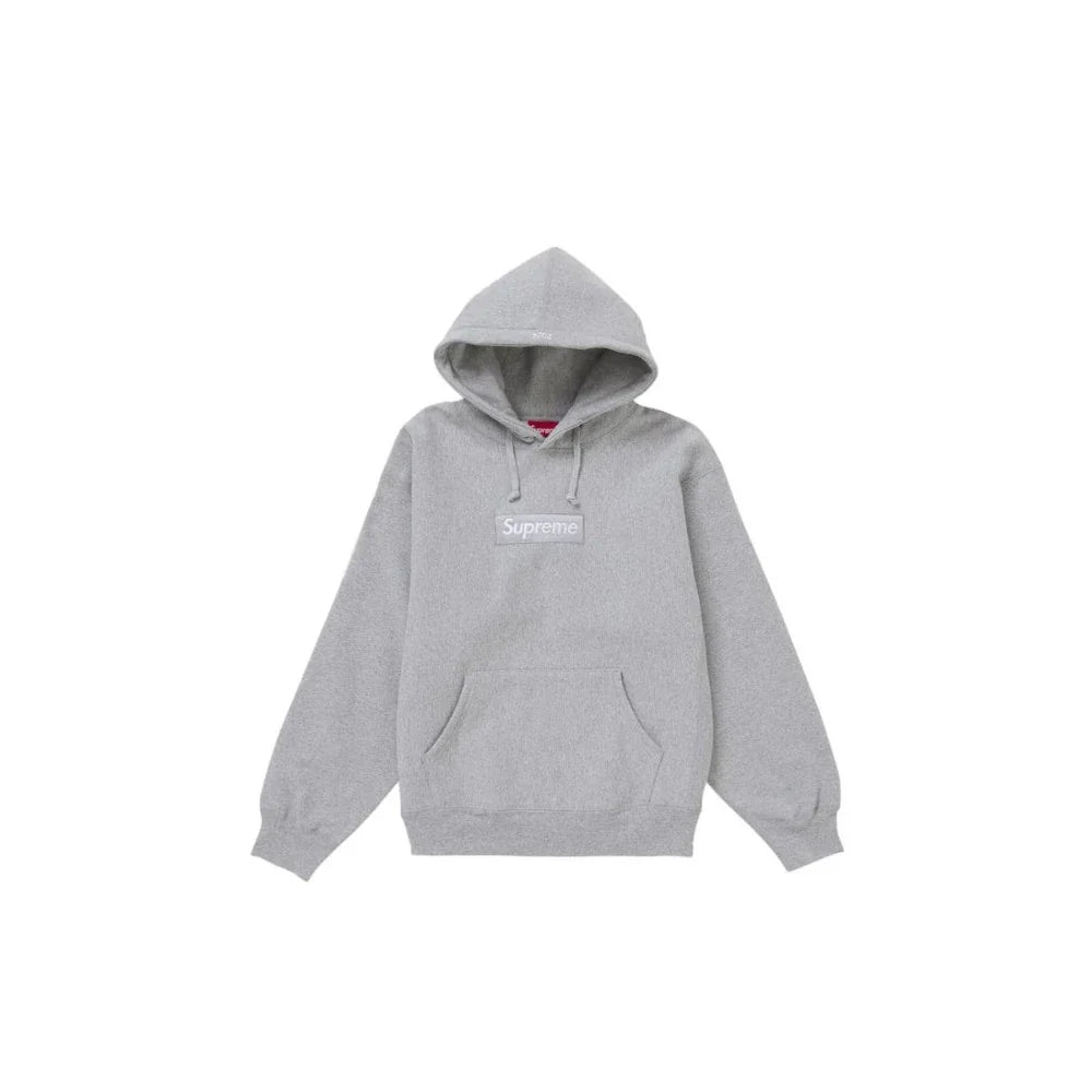 Hoodie Supreme Box Logo FW24 Ash Grey - Exclufy
