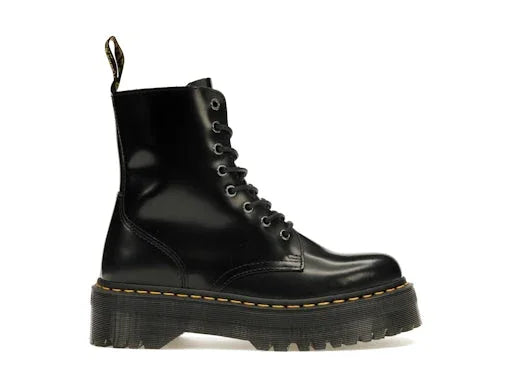 Dr. Martens Jadon Platform Boots Black Smooth Leather - Exclufy