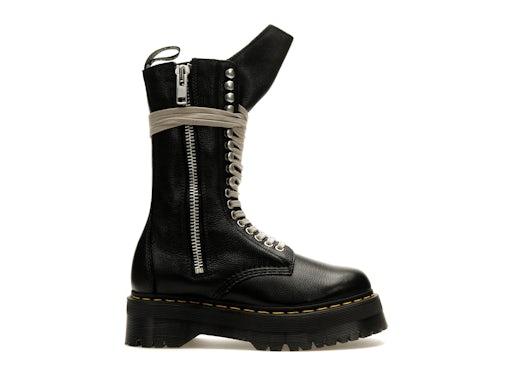 Dr. Martens 1918 Quad Leather Sole Calf Length Boot Rick Owens Black (Women's) - Exclufy