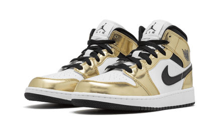 Air Jordan 1 Mid White Metallic Gold - Exclufy