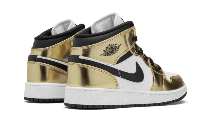 Air Jordan 1 Mid White Metallic Gold - Exclufy