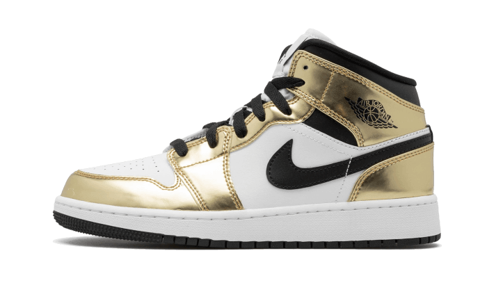 Air Jordan 1 Mid White Metallic Gold - Exclufy