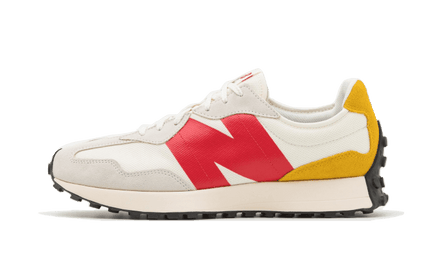 New Balance 327 Cream Yellow Red - Exclufy