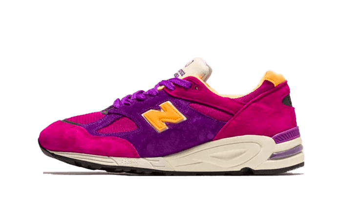 New Balance 990v2 Made In USA Teddy Santis Purple Yellow - Exclufy