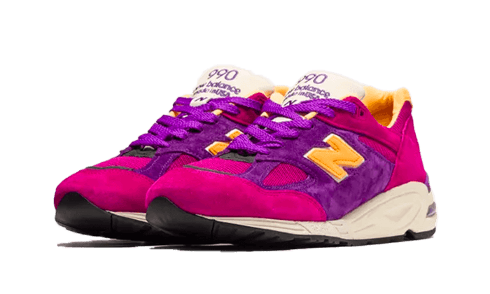 New Balance 990v2 Made In USA Teddy Santis Purple Yellow - Exclufy