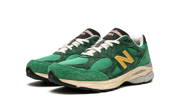 New Balance 990 V3 Made In USA Teddy Santis Green Gold - Exclufy