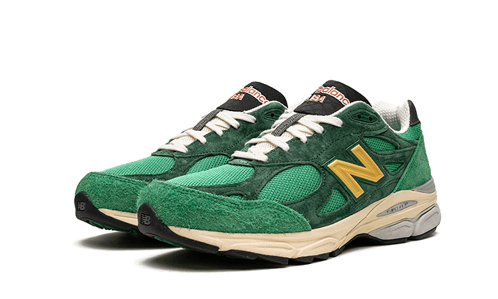 New Balance 990 V3 Made In USA Teddy Santis Green Gold - Exclufy