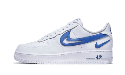 Nike Air Force 1 Low '07 FM Cut Out Swoosh White Game Royal - Exclufy