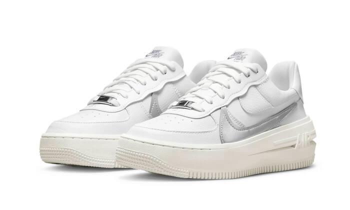 Nike Air Force 1 Low Platform Summit White Metallic Silver - Exclufy