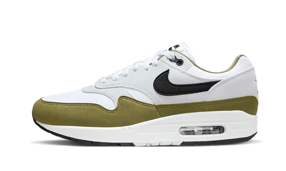 Nike Air Max 1 White Black Medium Olive - Exclufy