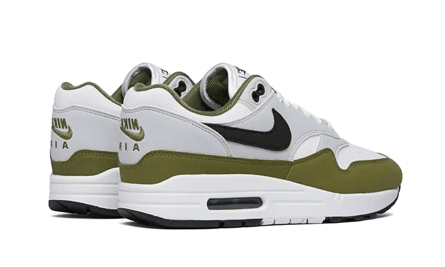 Nike Air Max 1 White Black Medium Olive - Exclufy